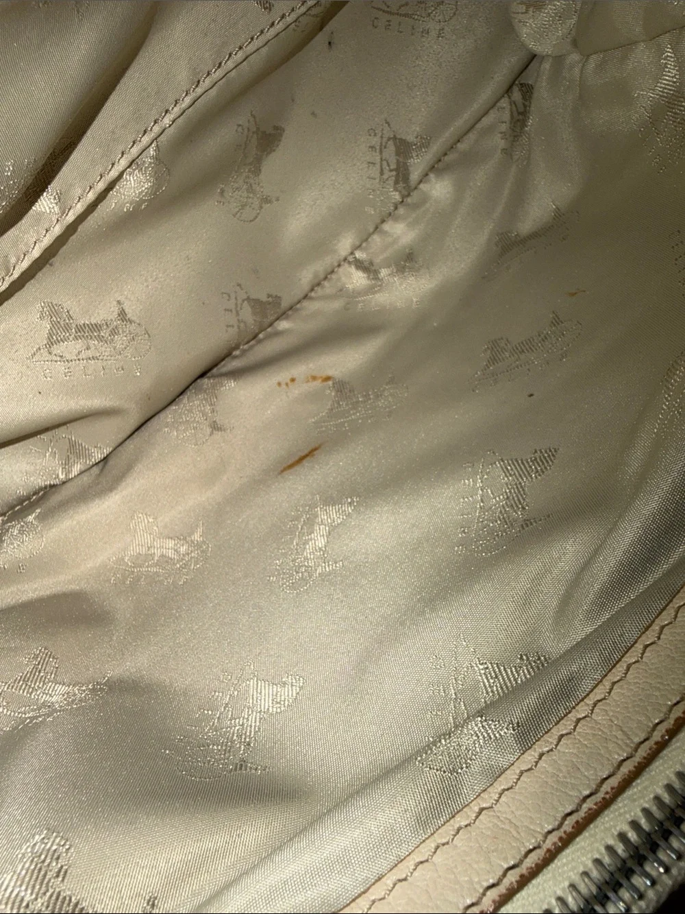 Celine Vintage Leather Boogie Bag Cream + COA & Dust Bag